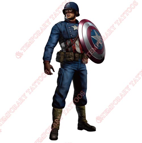 Captain America Customize Temporary Tattoos Stickers NO.90